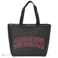 Cooperstown New York Souvenir College Style Red Text Tote Bag thumb 0