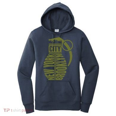 Cool New York City Brooklyn Grenade Design Women's Hoodie