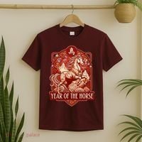 Chinese New Year Zodiac Year Of The Horse 2026 T-Shirt thumb 2