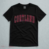 Cortland New York Souvenir College Style Red Text T-Shirt thumb 5