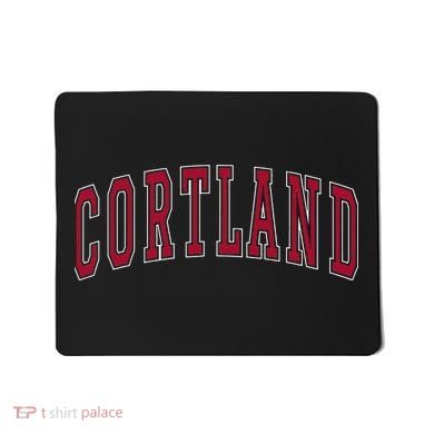 Cortland New York Souvenir College Style Red Text Mousepad