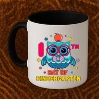 Cute Owl 100th Day Of Kindergarten Coffee Mug thumb 2