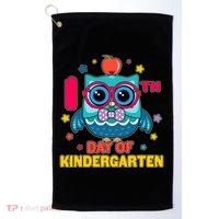 Cute Owl 100th Day Of Kindergarten Golf Towel thumb 0