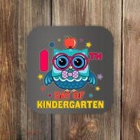 Cute Owl 100th Day Of Kindergarten Coaster thumb 0
