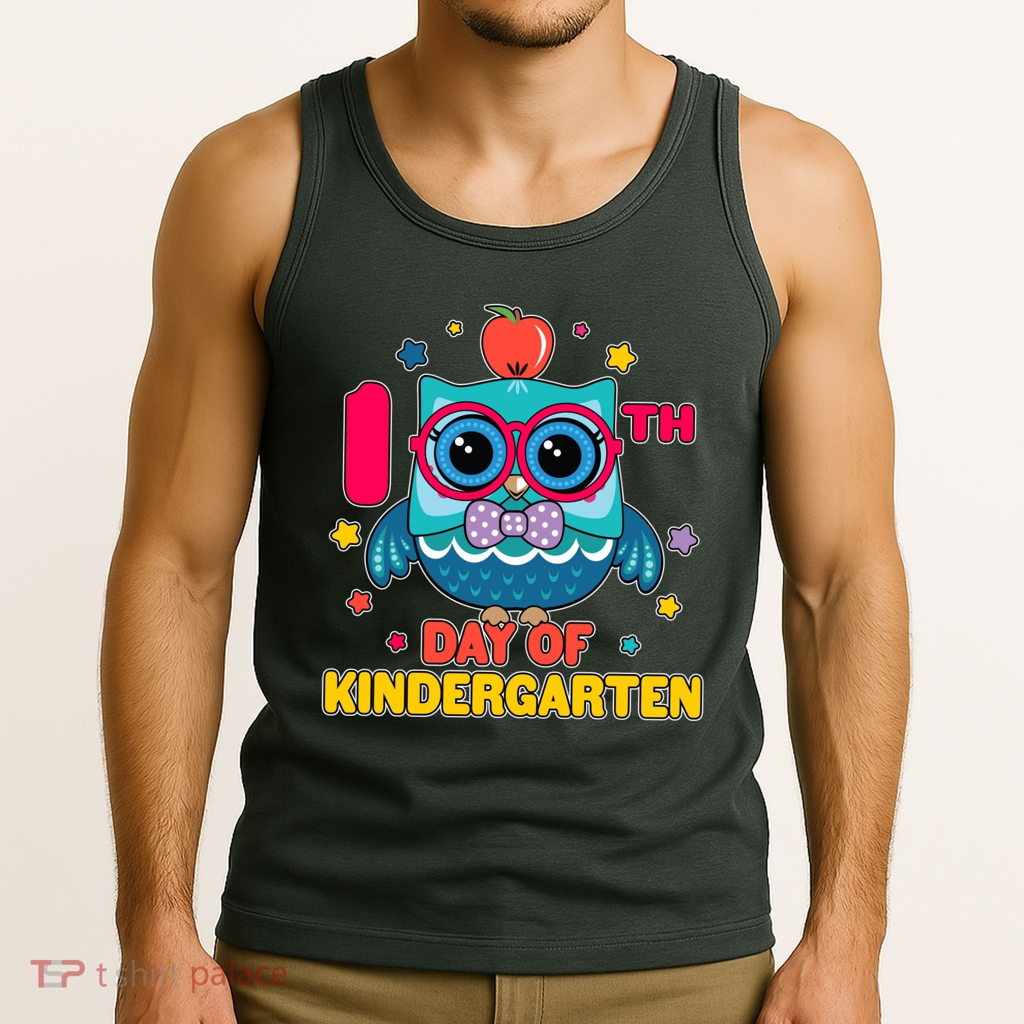 Cute Owl 100th Day Of Kindergarten Tank Top