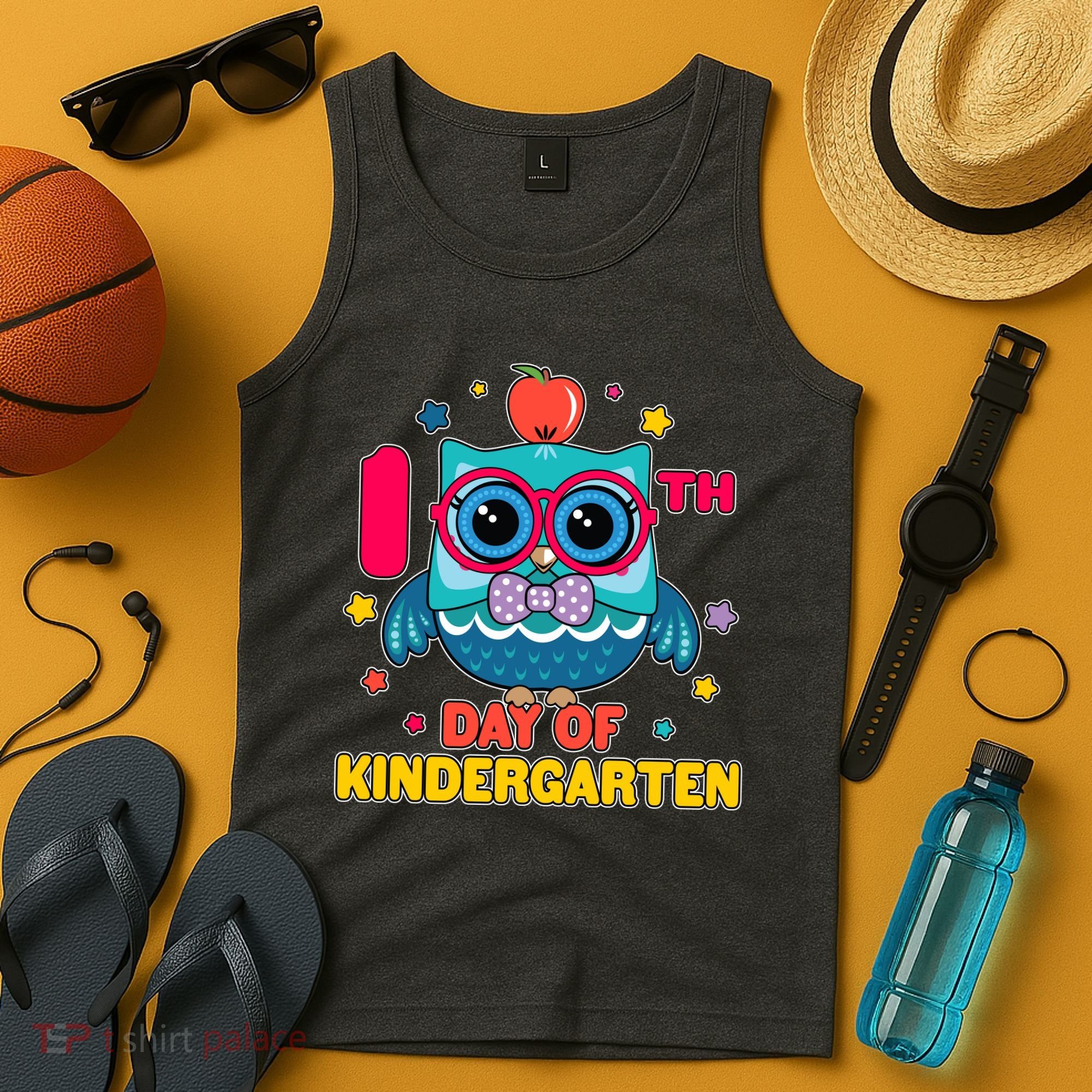 Cute Owl 100th Day Of Kindergarten Tank Top