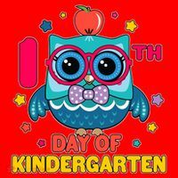Cute Owl 100th Day Of Kindergarten Santa Hat thumb 1