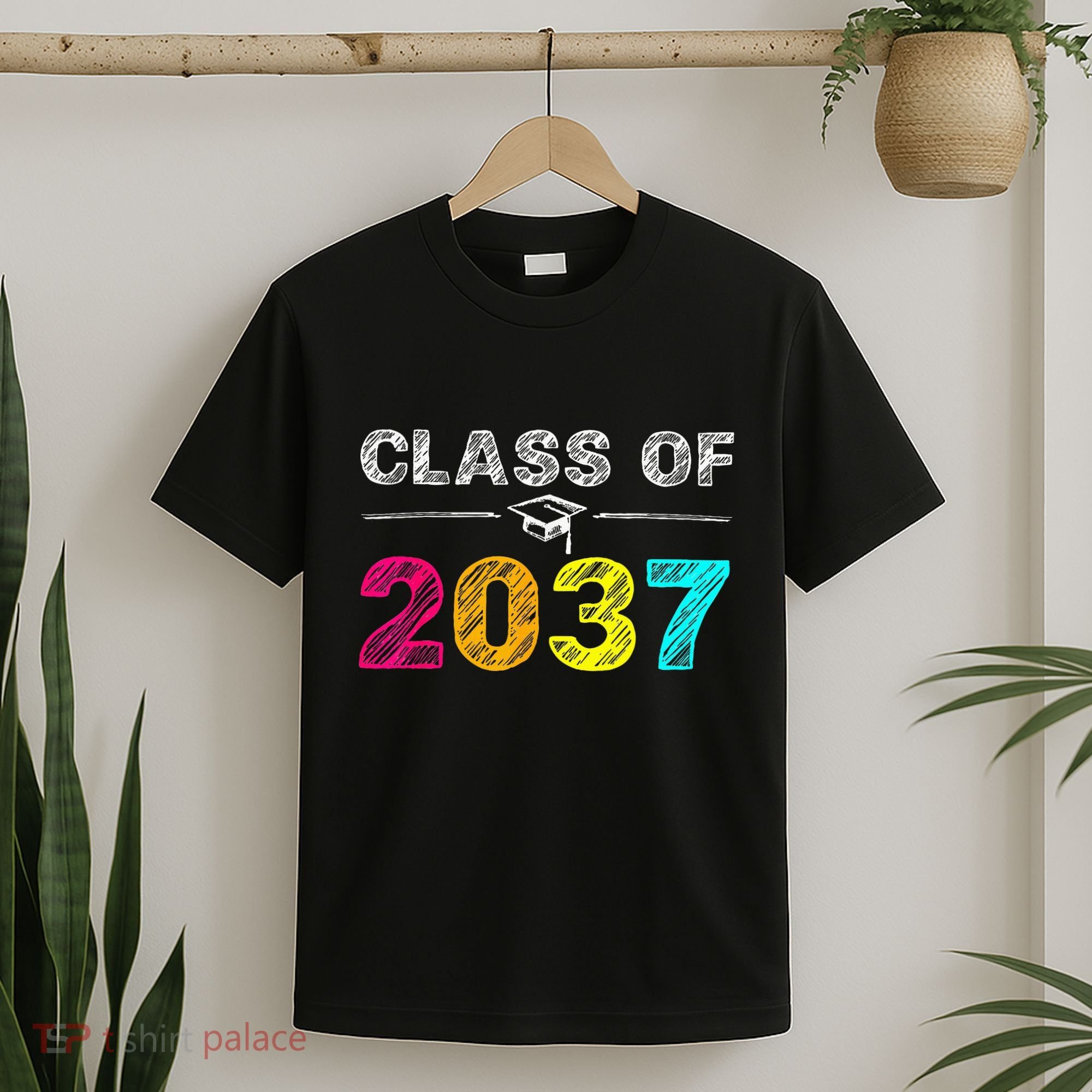 Class Of 2037 Grow With Me First Day Of School Graduation T-Shirt