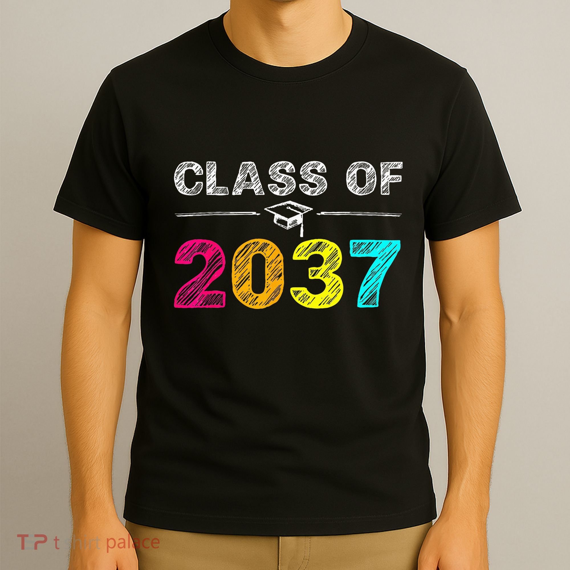 Class Of 2037 Grow With Me First Day Of School Graduation T-Shirt