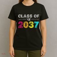 Class Of 2037 Grow With Me First Day Of School Graduation T-Shirt thumb 4