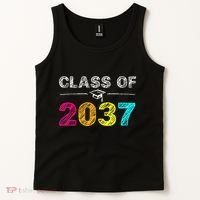 Class Of 2037 Grow With Me First Day Of School Graduation Tank Top thumb 2