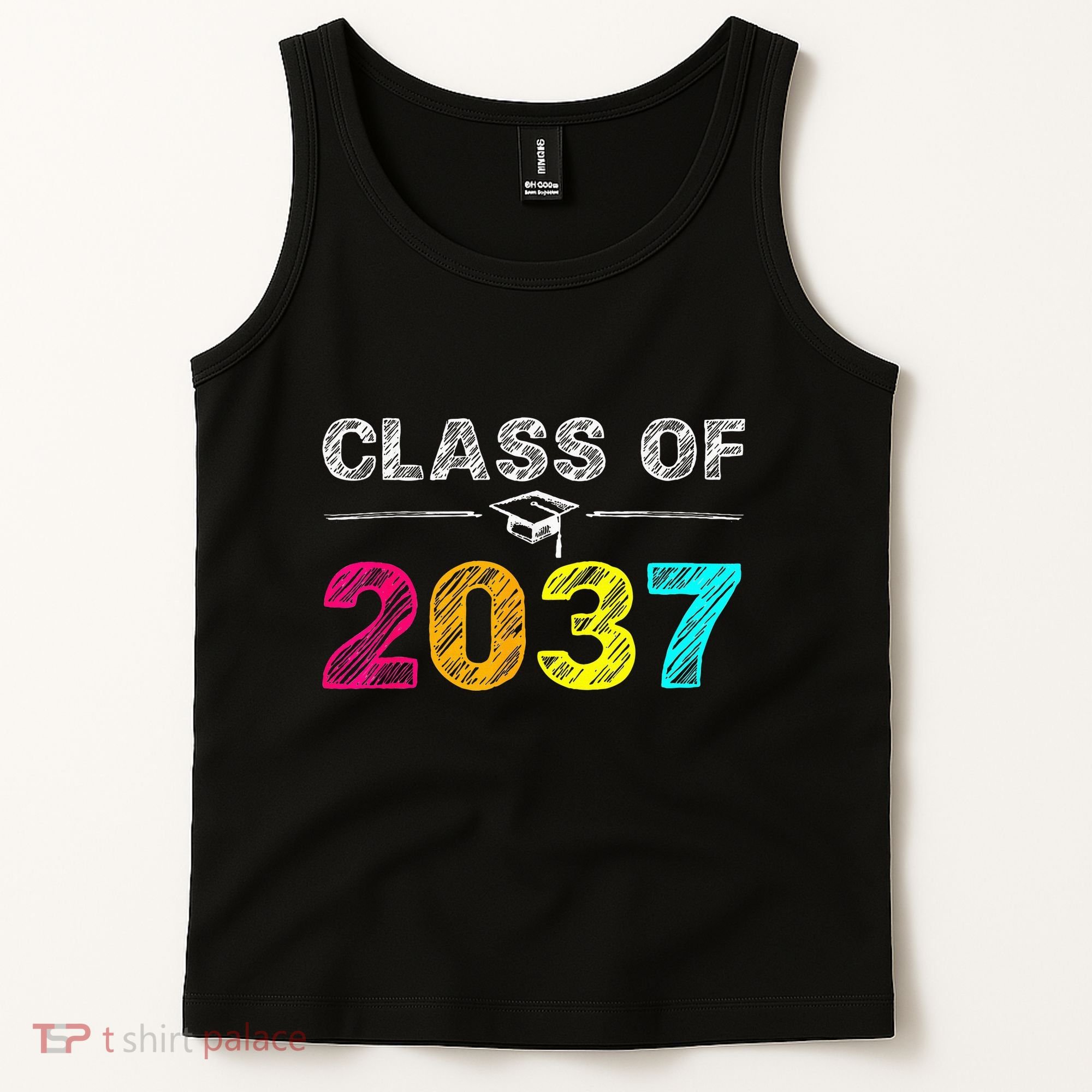 Class Of 2037 Grow With Me First Day Of School Graduation Tank Top