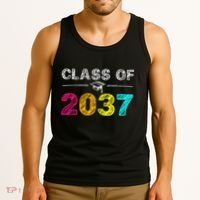Class Of 2037 Grow With Me First Day Of School Graduation Tank Top thumb 3