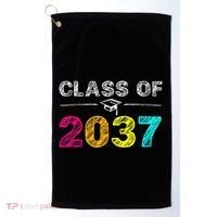 Class Of 2037 Grow With Me First Day Of School Graduation Golf Towel thumb 0