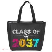 Class Of 2037 Grow With Me First Day Of School Graduation Tote Bag thumb 0