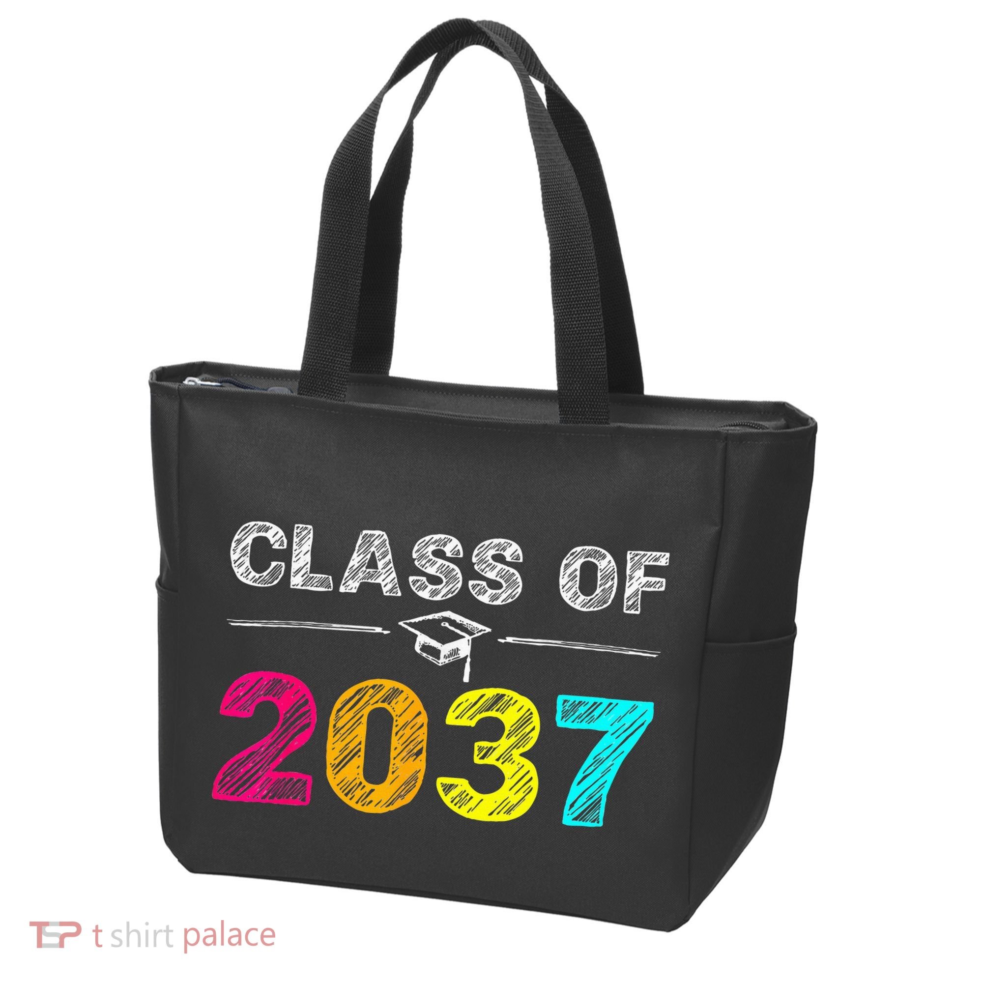 Class Of 2037 Grow With Me First Day Of School Graduation Tote Bag