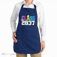 Class Of 2037 Grow With Me First Day Of School Graduation V Apron thumb 2