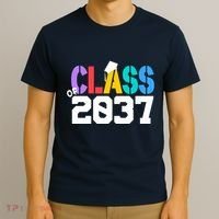 Class Of 2037 Grow With Me First Day Of School Graduation V T-Shirt thumb 3