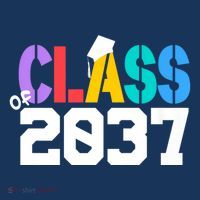 Class Of 2037 Grow With Me First Day Of School Graduation V T-Shirt thumb 7