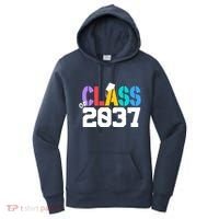 Class Of 2037 Grow With Me First Day Of School Graduation V Women's Hoodie thumb 0