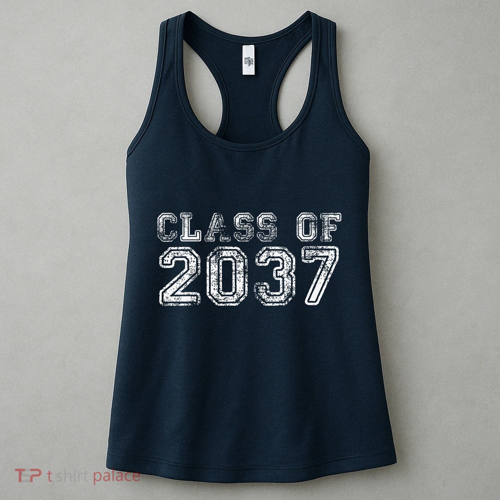 Class Of 2037 Grow With Me First Day Of School Graduation Women's Tank Top