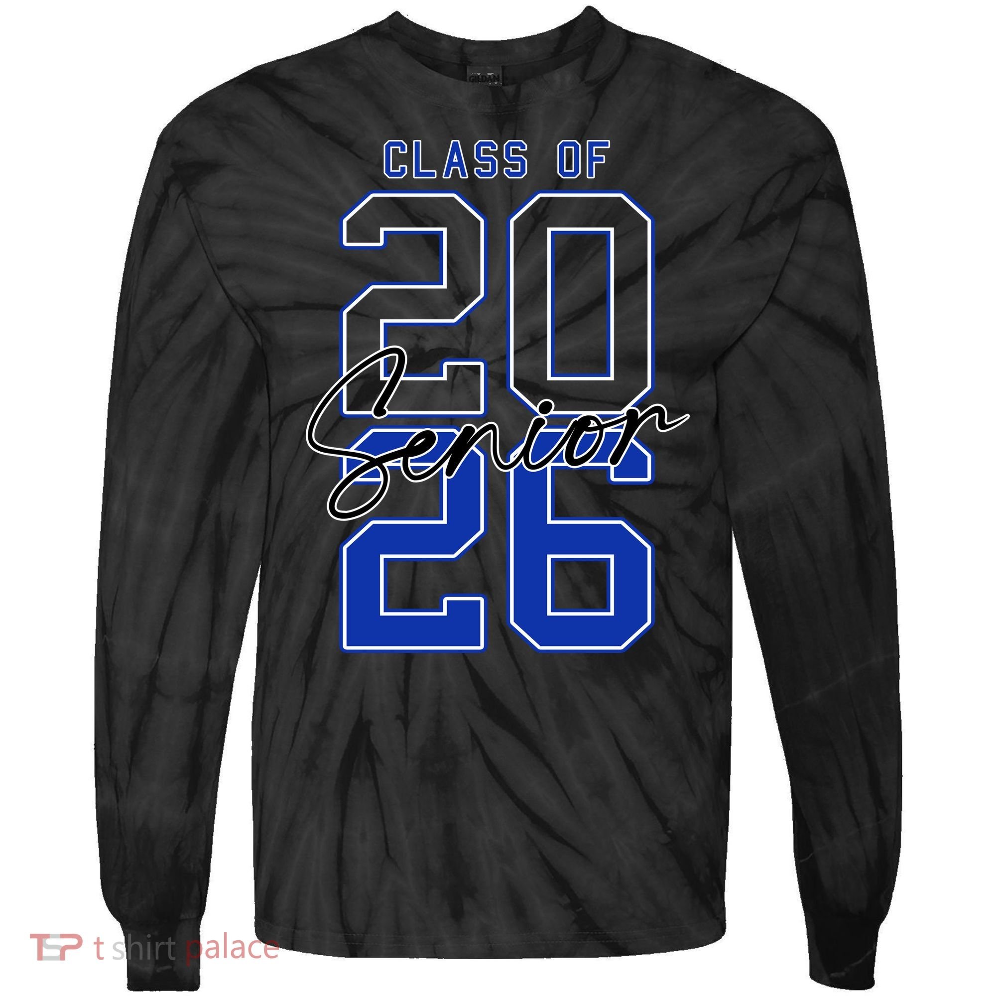 Class Of 2026 Seniors 26 Graduation Senior Grad Tie-Dye Long Sleeve Shirt