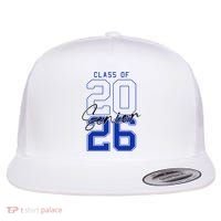 Class Of 2026 Seniors 26 Graduation Senior Grad Flat Bill Trucker Hat thumb 0