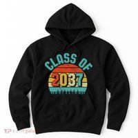 Class Of 2037 Grow With Me Kindergarten To Graduation Retro Hoodie thumb 0