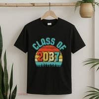 Class Of 2037 Grow With Me Kindergarten To Graduation Retro T-Shirt thumb 2