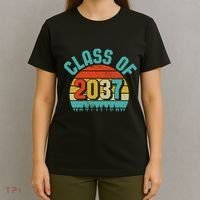 Class Of 2037 Grow With Me Kindergarten To Graduation Retro T-Shirt thumb 4