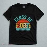 Class Of 2037 Grow With Me Kindergarten To Graduation Retro T-Shirt thumb 5