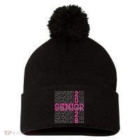 Class Of 2026 Senior 2026 Grad Graduate Graduation 2026 Gift Pom Pom 12in Knit Beanie thumb 0