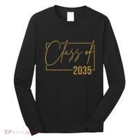Class Of 2035 Gold Graduation Long Sleeve Shirt thumb 0