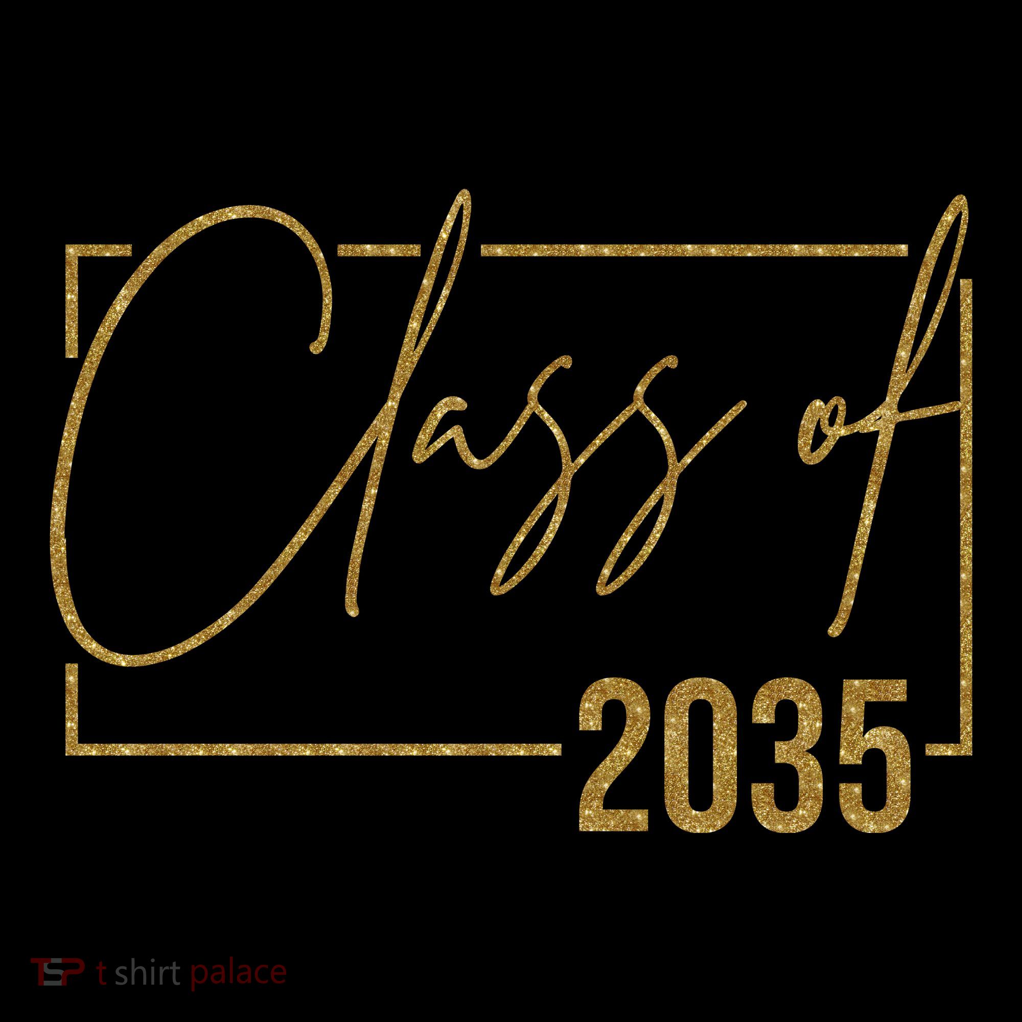 Class Of 2035 Gold Graduation Women's Hoodie