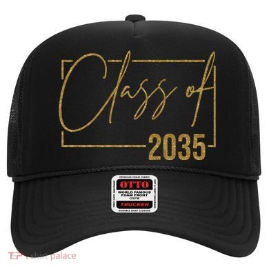 Class Of 2035 Gold Graduation Hat
