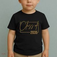 Class Of 2035 Gold Graduation Toddler T-Shirt thumb 2
