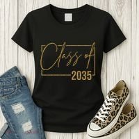 Class Of 2035 Gold Graduation Women's T-Shirt thumb 3