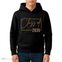 Class Of 2035 Gold Graduation Kids Hoodie thumb 4