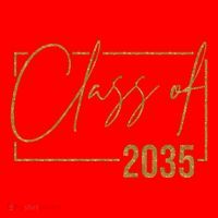 Class Of 2035 Gold Graduation Santa Hat thumb 1