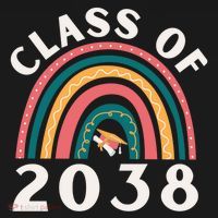 Class Of 2038 Graduation Kindergarten 2038 School Rainbow Gift Women's Hoodie thumb 2