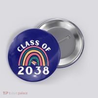Class Of 2038 Graduation Kindergarten 2038 School Rainbow Gift Button thumb 0