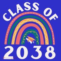 Class Of 2038 Graduation Kindergarten 2038 School Rainbow Gift Polo thumb 2