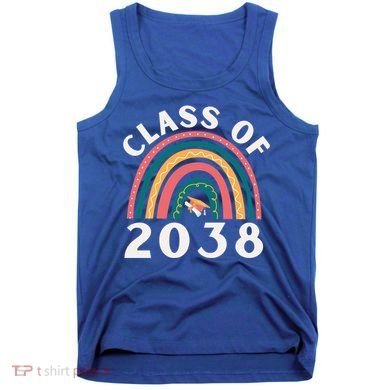 Class Of 2038 Graduation Kindergarten 2038 School Rainbow Gift Tank Top