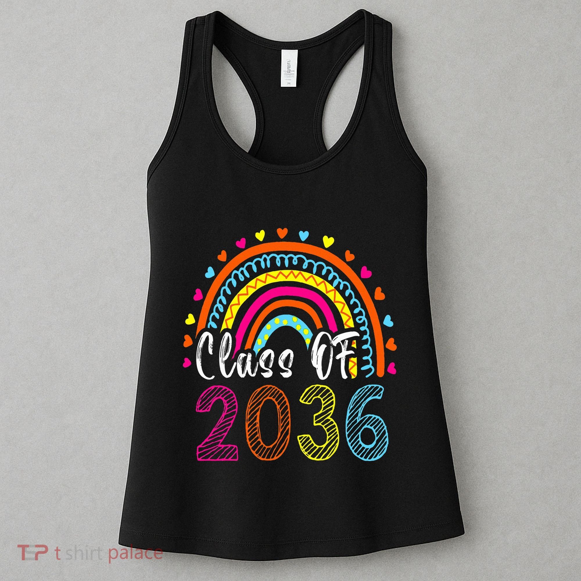Class Of 2036 Grow With Me First Day Of School Graduation Women's Tank Top