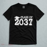 Class Of 2037 Grow With Me Handprints Space On Back T-Shirt thumb 5