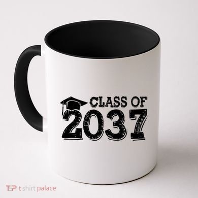 Class Of 2037 Grow With Me Handprints Space On Back Coffee Mug