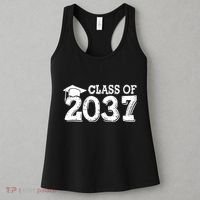 Class Of 2037 Grow With Me Handprints Space On Back Women's Tank Top thumb 3