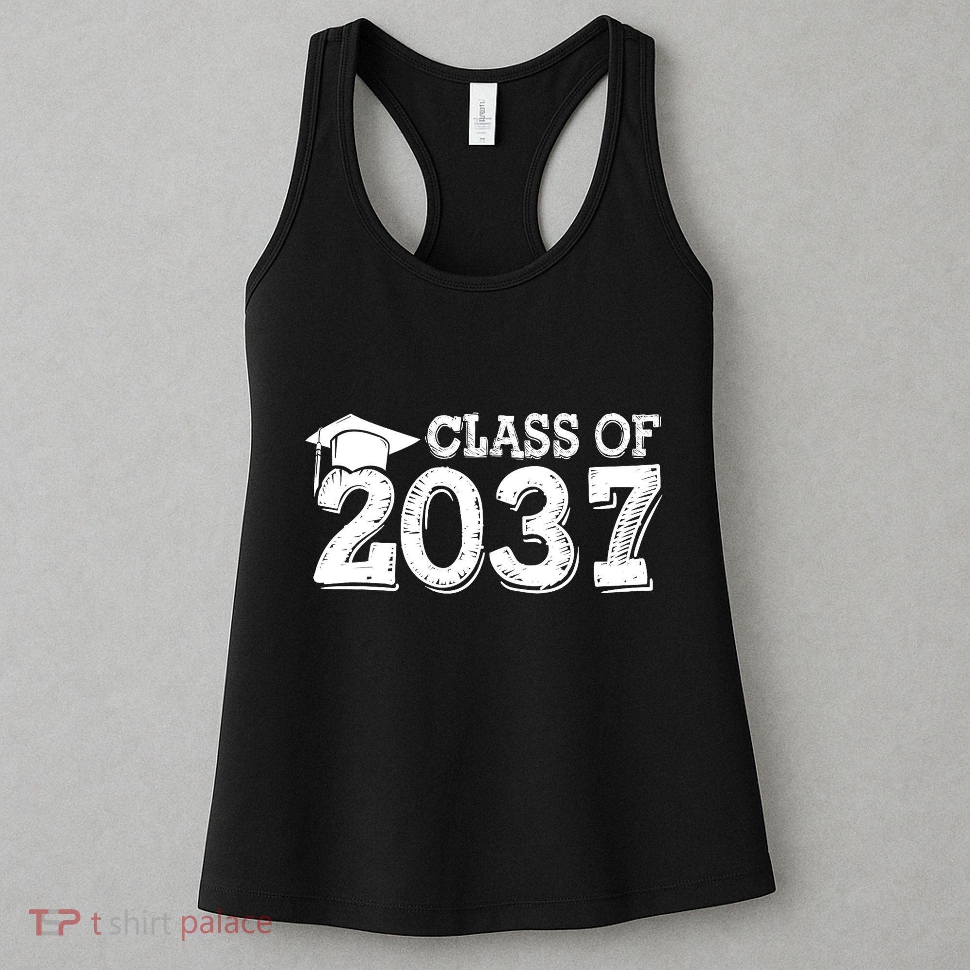 Class Of 2037 Grow With Me Handprints Space On Back Women's Tank Top