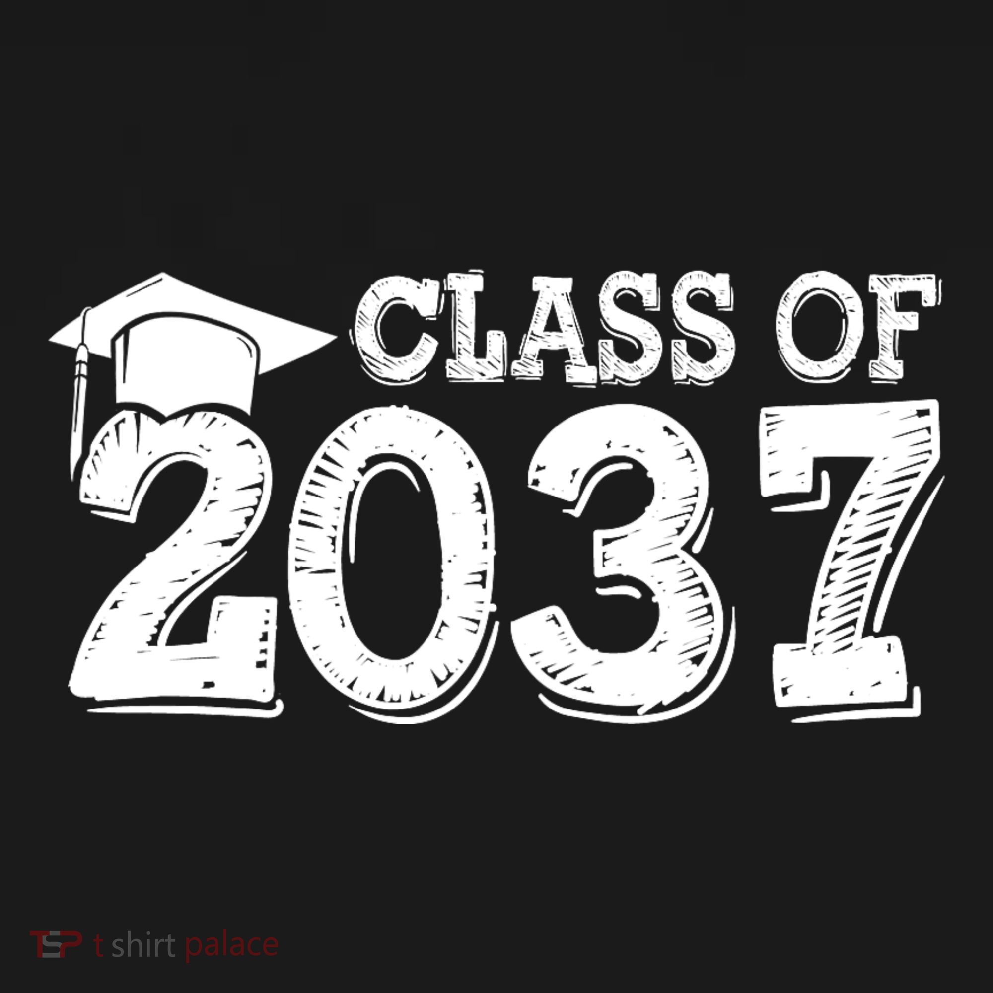 Class Of 2037 Grow With Me Handprints Space On Back Women's Tank Top