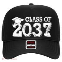 Class Of 2037 Grow With Me Handprints Space On Back Hat thumb 0